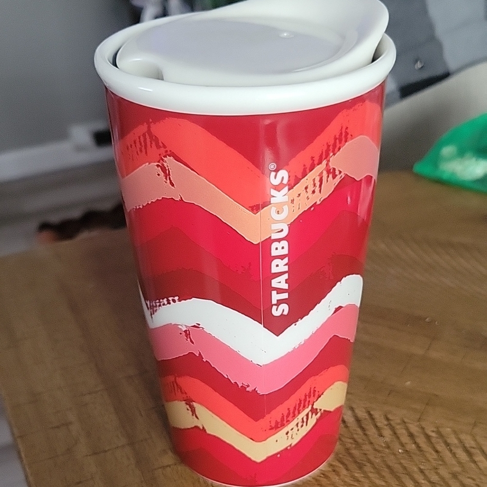 Starbucks Red Chevron Tumbler